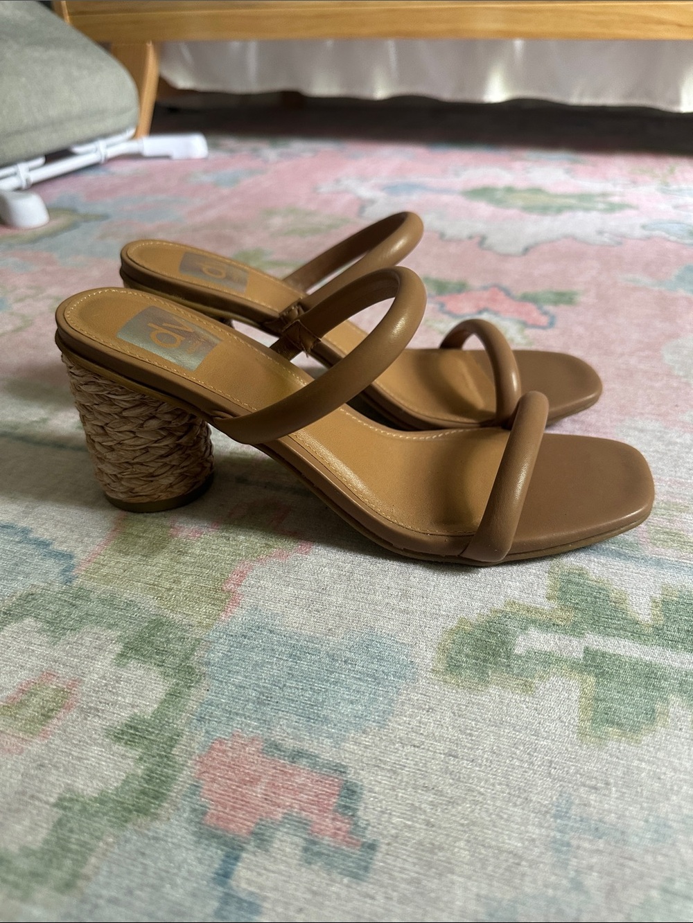 Dolce Vita Tan Woven Block Heel Sandal